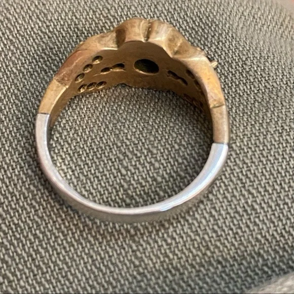 Gold Sterling Silver Vintage Sapphire Vintage SIZE 7 - Picture 14 of 17